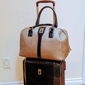 London Fog hardside carry on luggage and matching personal bag